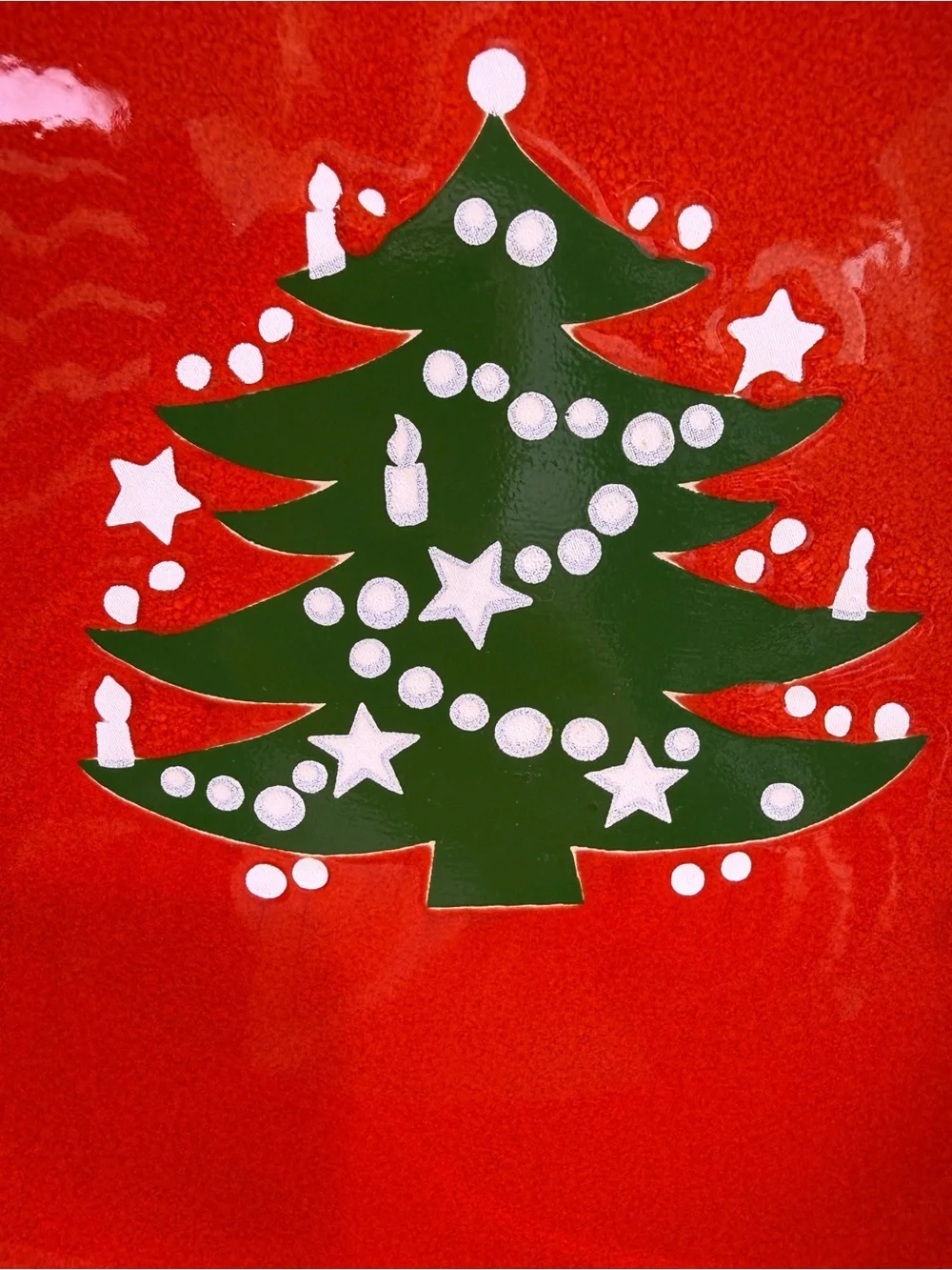 Vintage Waechtersbach West Germany 12.75” Christmas Tree Serving Bowl Red
